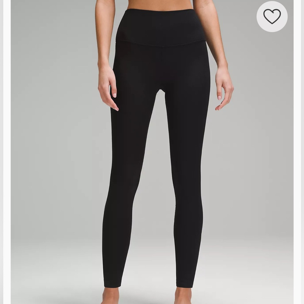 lululemon athletica Black Leggings | Women’s Size 12 | Ribbed, High-rise
